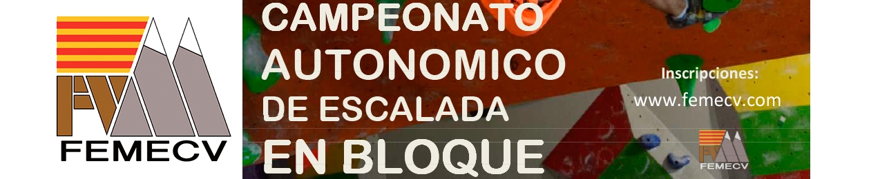 CAMPEONATO AUTONÓMICO DE ESCALADA EN BLOQUE, IBI, FEMECV 2019