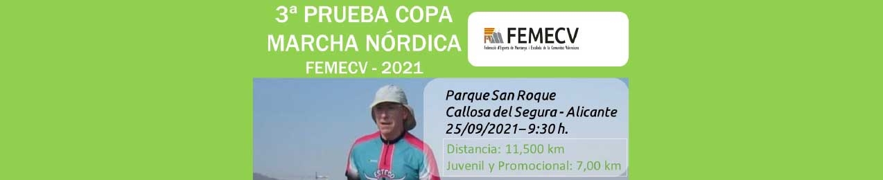3ª Prueba Copa de Marcha Nórdica, FEMECV 2021, Callosa de Segura