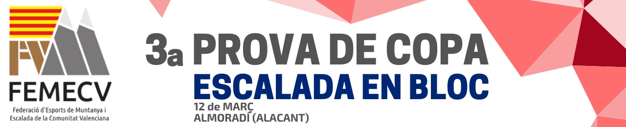 3 Prova Copa Escalada en Bloc, FEMECV 2022, Almoradí