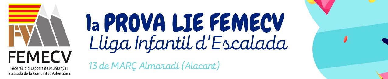 1a Prova LIE FEMECV, Lliga infantil Escalada, Almoradí