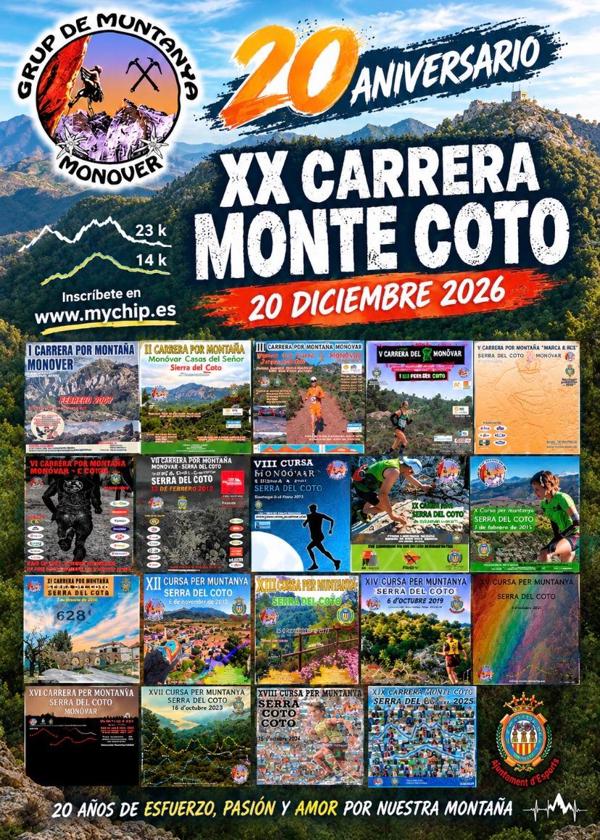 XX CARRERA POR MONTAÑA Y MARCHA A PIÉ SERRA DEL COTO