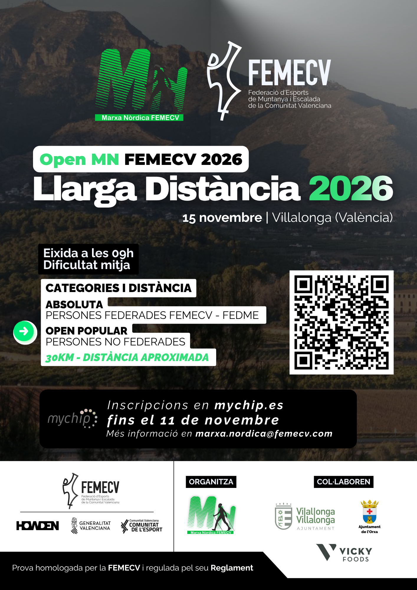 Open de Larga Distancia de Marcha Nórdica FEMECV 2026