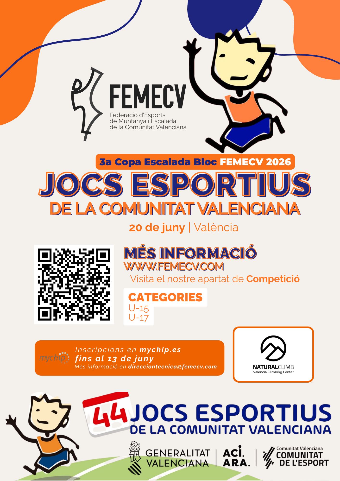 3ª Prueba de Copa de Escalada - Jocs Esportius FEMECV 2026, Valencia, U15 - U17