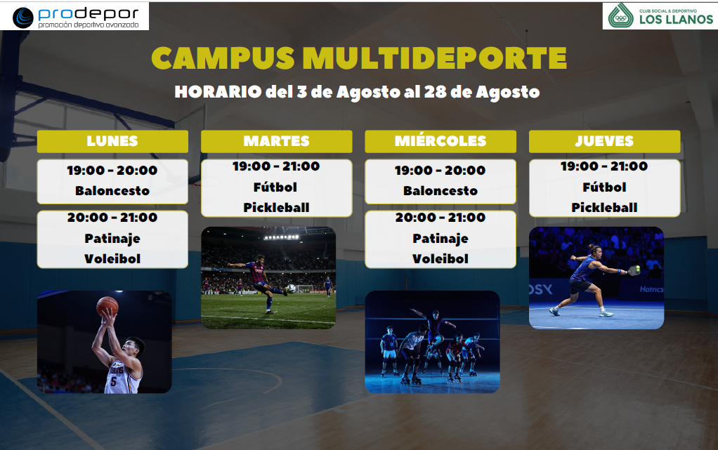 CAMPUS MULTIDEPORTE CLUB LOS LLANOS 2026